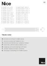 Nice E MAT LT 10012 Instructions And Warnings For Installation And Use preview