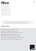 Nice E MAT MO 1012 Instructions And Warnings For Installation And Use preview