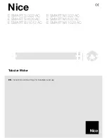 Preview for 1 page of Nice E SMART MI 1020 AC Instructions And Warnings For Installation And Use