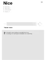 Preview for 1 page of Nice E Star LT Instructions For Installation And Use Manual