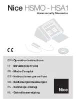 Предварительный просмотр 1 страницы Nice HSMO - HSA1 Operation Instructions Manual