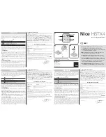 Предварительный просмотр 1 страницы Nice HSTX4 Operation Instructions