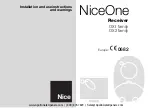 Nice NICEONE OX2 SERIES Installation And Use Instructions And Warnings preview