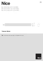 Preview for 1 page of Nice NX SOL MA 1014 SH BD Instructions And Warnings For Installation And Use