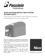 Nice Peccinin Safety And Installation Instructions Manual preview