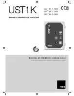 Предварительный просмотр 1 страницы Nice UST1K-1.1kW Instructions And Information For Installation And Use