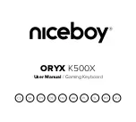 Предварительный просмотр 1 страницы Niceboy ORYX K500X User Manual