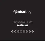 Preview for 1 page of Niceboy ORYX X410 EPIC Manual