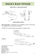 Preview for 4 page of Nick Chavez Easy Styler Instruction Manual