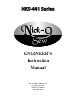 Preview for 1 page of Nick-O Sew NKS-441 Series Engineer'S Manual