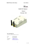 Предварительный просмотр 1 страницы Nico Technology 7600RF User Manual