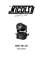 Preview for 1 page of Nicols BIRDY 500 LED User Manual