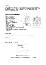 Предварительный просмотр 11 страницы Nicols BIRDY 500 LED User Manual