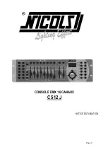 Предварительный просмотр 1 страницы Nicols C 512 J User Manual