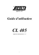 Nicols CL 405 Instruction Manual предпросмотр