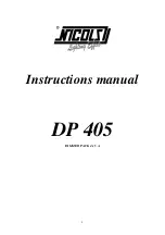 Preview for 5 page of Nicols DP 405 Instruction Manual