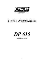 Предварительный просмотр 1 страницы Nicols DP 615 Instruction Manual