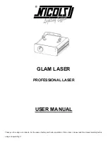 Preview for 1 page of Nicols GLAM LASER User Manual