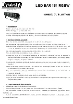 Nicols LED BAR 161 RGBW User Manual preview