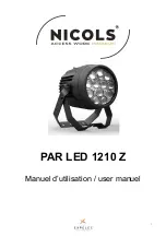 Preview for 1 page of Nicols PAR LED 1210 Z User Manual