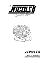 Nicols UV PAR 543 User Manual preview