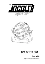 Предварительный просмотр 8 страницы Nicols UV SPOT 361 User Manual