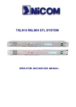 Preview for 1 page of NiCom RSL900 Operator'S And Service Manual