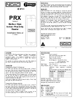 Nidac Presco PRX Installation Manual preview