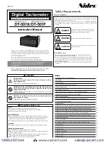 Preview for 1 page of Nidec DT-501 FA-BCD Instruction Manual