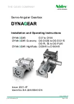 Nidec DYNAGEAR D115 Installation And Operating Instructions Manual предпросмотр