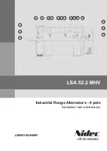 Preview for 1 page of Nidec LEROY-SOMER LSA 52.2 MHV Installation And Maintenance Manual