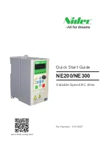 Nidec NE200 Series Quick Start Manual preview