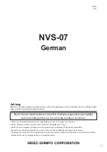 Preview for 17 page of Nidec NVS-07 Instruction Manual