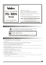 Nidec PG-100N Series Instruction Manual предпросмотр