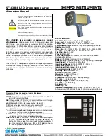 Preview for 2 page of Nidec Shimpo ST-320BL Operation Manual