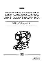 Nidek Medical AR-310A Service Manual preview