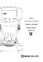 Nidek Medical AR-600 Operator'S Manual preview