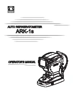 Preview for 1 page of Nidek Medical ARK-1S Operator'S Manual