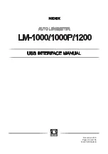 Preview for 1 page of Nidek Medical LM-1000 Interface Manual