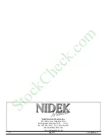 Preview for 12 page of Nidek Medical Mark 5 Nuvo Lite Family User Manual