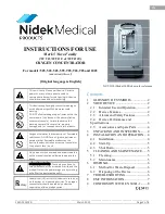 Preview for 1 page of Nidek Medical Mark 5 Nuvo Series Instructions For Use Manual