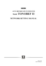 Nidek Medical TONOREF II Network Setting Manual preview