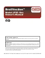 Preview for 1 page of Nieco BroilVection JF63 Gas Owner'S Manual