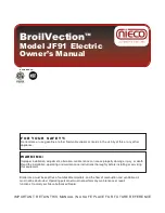 Nieco BroilVection JF91 Owner'S Manual предпросмотр