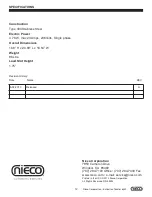 Preview for 12 page of Nieco ExVection 6220 Owner'S Manual