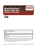 Предварительный просмотр 1 страницы Nieco JF93G Gas BroilVection Owner'S Manual