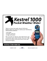 Nielsen-Kellerman Kestrel 1000 Instruction Manual preview