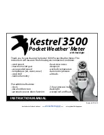 Preview for 1 page of Nielsen-Kellerman Kestrel 3500 Instruction Manual