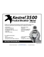 Nielsen-Kellerman Kestrel 3500 Instruction Manual предпросмотр