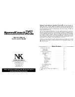 Предварительный просмотр 1 страницы Nielsen-Kellerman SpeedCoach XL1 Instruction Manual